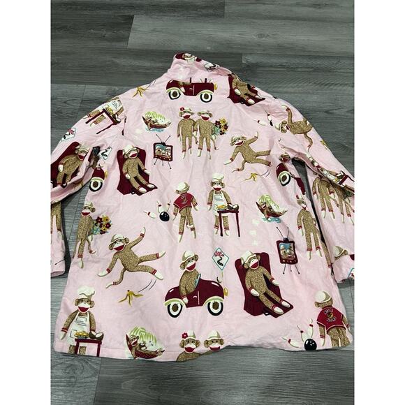 Nick & Nora flannel Pajama Top Full Button Size XXL Soft Warm - Picture 4 of 4